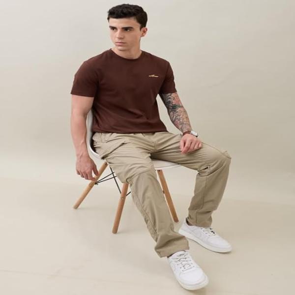 Additional Image - Highlights Core Benefits: Groups the most appealing functional features: "Drawstring Waist, Multi-Pocket Slim Fit".