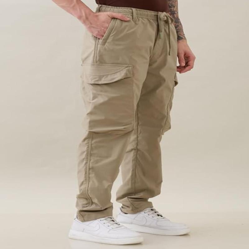 Highlights Core Benefits: Groups the most appealing functional features: "Drawstring Waist, Multi-Pocket Slim Fit".