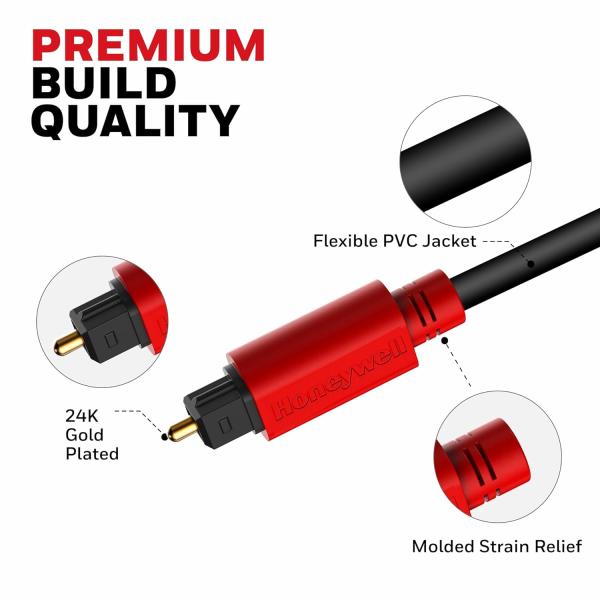 Additional Image - Key Specs First: Places essential details (length, type, core feature) immediately: "2M Digital Optical Audio Cable (TOSLINK)".